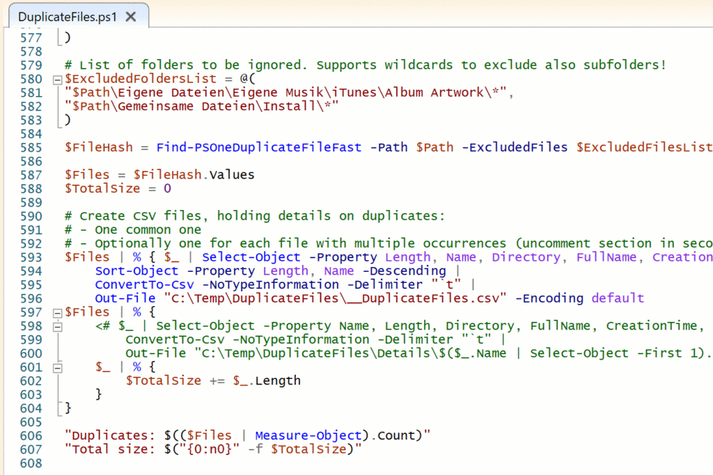 Duplicate Files Script