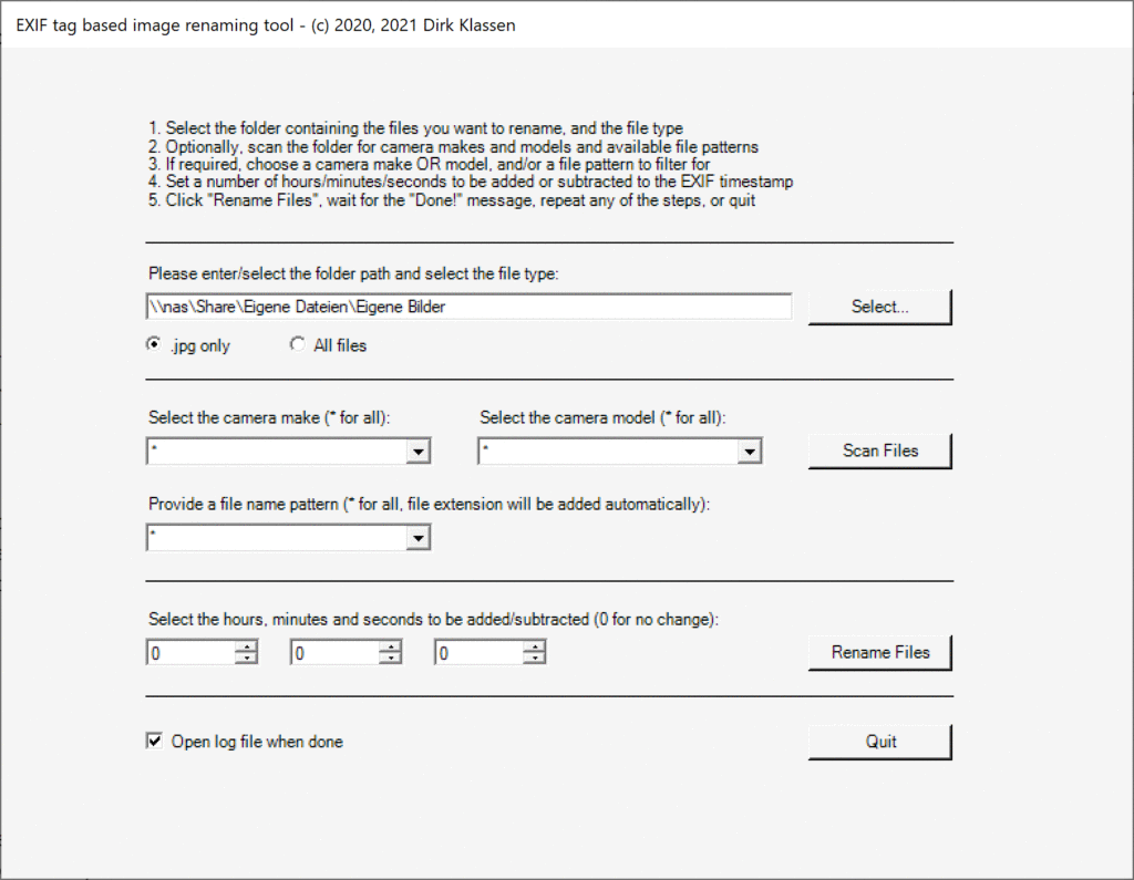 User interface